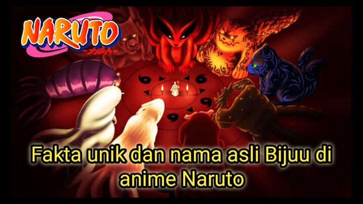 Fakta unik dan nama asli para Bijuu di anime Naruto. pt1