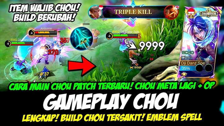 BUILD CHOU ITEM BARU + CARA MAIN CHOU PATCH TERBARU❗COMBO EXP CHOU ULTI FLICKER❗GAMEPLAY CHOU BUFF