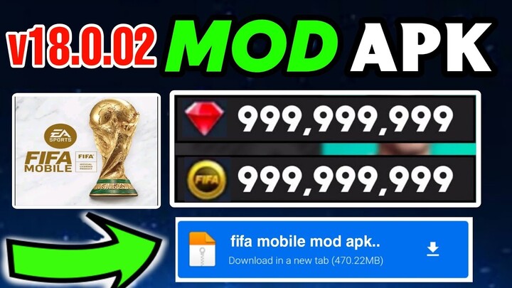 FIFA Mobile Soccer MOD APK v18.0.02 Gameplay | FIFA Mobile Soccer MOD MENU APK (Unlimited Diamonds)