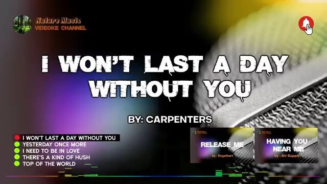 I won't last a day without you (KARAOKE) 🎤