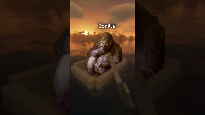 Gorilla in Minecraft Boat