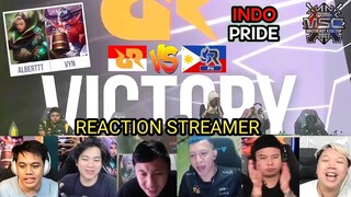 KELAS!! ALBERT BENEDETTA VYN KING FRANCO - REACTION STREAMER RRQ VS RSG PH MSC