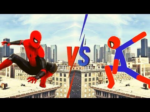 Spider Man VS Spider Man 😱 | Stickman Dismounting funny moments #12 -  Bilibili