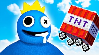 Cars vs RAINBOW FRIENDS - BLUE | Teardown & Roblox