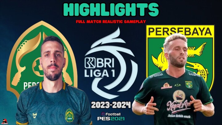 Persikabo vs Persebaya BRI Liga 1 2023 Full Match Realistic Gameplay eFootball PES 2021