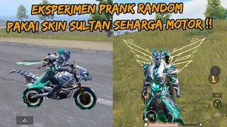 EKSPERIMEN PRANK RANDOM PAKAI MOTOR SULTAN DAN  SKIN GHOST RIDER , BEGINI RESPONNYA !! - PUBG MOBILE