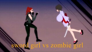 sword girl vs zombie girl