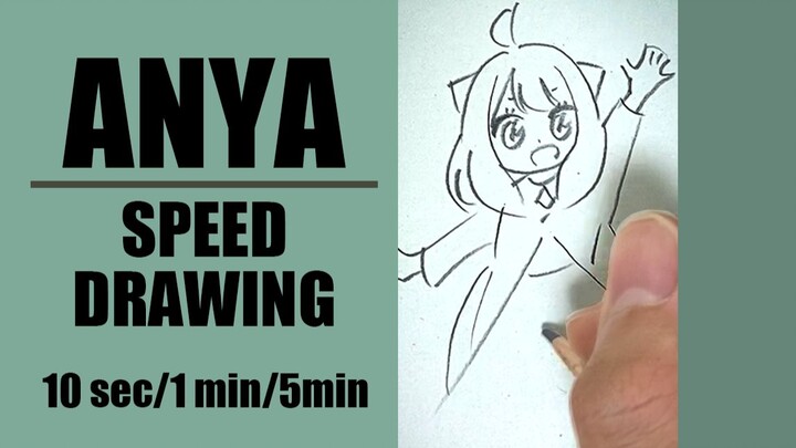 Tôi đã vẽ Aniya trong 10 giây, 1 phút và 5 phút! Bạn thích cái nào nhất?