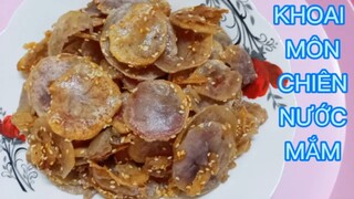 Khoai môn chiên nước mắm đường- Món ăn vặt ngon dễ làm.