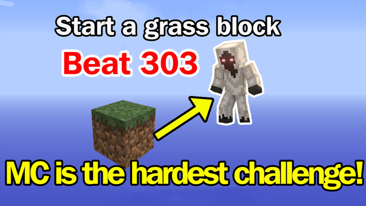 [Game]Tantangan Tersulit Minecraft! Mulai Dengan 1 Buah Grass Block