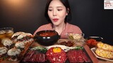 Đồ ăn Hàn : Nhăm nhăm gỏi thịt bò, sashimi bò sống cùng bánh mì kẹp thịt bò 1 #MonngonHan