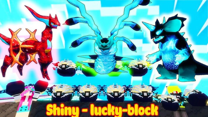 ONE VÀ NOOB YETI THỬ THÁCH ĐẬP LUCKY BLOCK SHINY GIRATINA SỨC MẠNH LỬA LINH HỒN TỪ SHINY LUCKY BLOCK