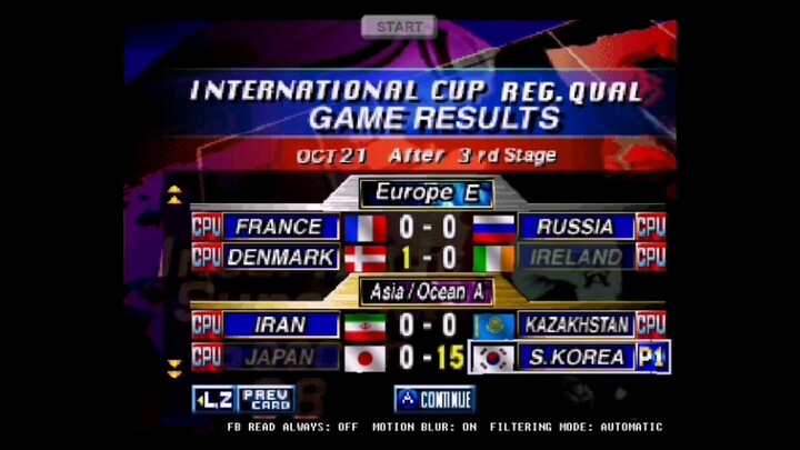 International Superstar Soccer '98 (E) - N64 (S.Korea vs Iran, Int'l Cup) Super64 Plus