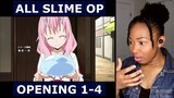 What can SLIME do? |That Time I Got Reincarnated as a Slime |ALL Openings ~ Blind~ Anime OP Reaction