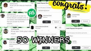 CONGRATS WINNERS | ROBUX GIVEAWAY PHILIPPINES PART 1