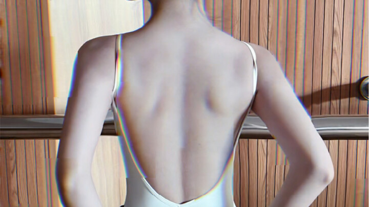 Dancer version of waist touching cross-dressing