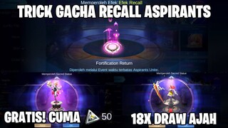 TRICK BELI SKIN TURRET ANGELA ASPIRANTS GRATIS & GACHA RECALL ASPIRANTS DENGAN HARGA MURAH?!?