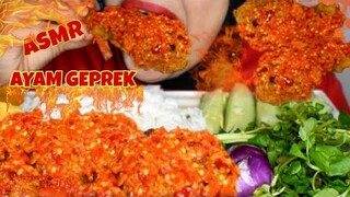 ASMR AYAM GEPREK CRISPY SUPER PEDAS || LALAPAN MENTAH || ASMR MUKBANG INDONESIA