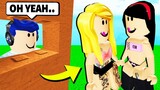 Spying a cute GAY couple in roblox for 1 WEEK...