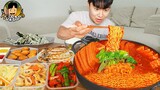 ASMR MUKBANG 집밥 직접 만든 열라면 김치찌개 생선구이 먹방! Fire noodle Kimchi-jjigae Korean Home Meal EATING SOUND!