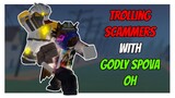 TROLLING SCAMMERS WITH GODLY STAR PLATINUM OVA OH in Stand Upright | Roblox |