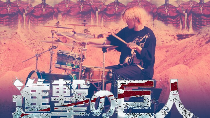 [Drums][ Attack on Titan ] The most explosive drum performance on the Internet! "SiM - Rumbling" [bi