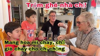 Mang hoa món chay cho chị chồng ăn lễ/bị trộm vào nhà chị/chị ăn càri gà/Cuộc sống pháp/món ngon mỗi