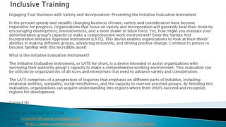 Inclusive Training