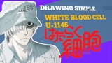 DRAWING SIMPLE WHITE BLOOD CELL U-1146 [HATARAKU SAIBO] -VannArt