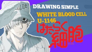 DRAWING SIMPLE WHITE BLOOD CELL U-1146 [HATARAKU SAIBO] -VannArt