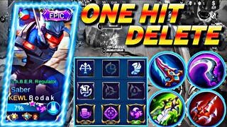 ONE HIT DELETE BUILD | MASTER BODAK - TOP GLOBAL/PHILIPPINES SABER - Mobile Legends