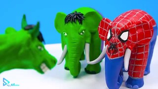 Dly Elephant Mod Superheroes  Hulk and spider man with clay🧟