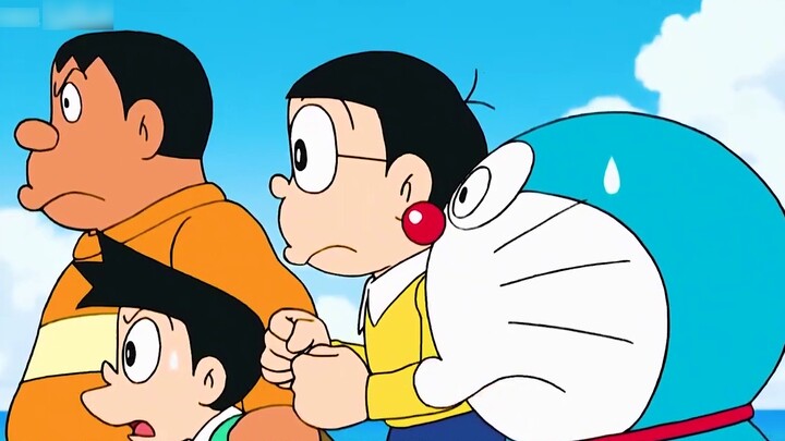 Nobita 5 orang bertarung melawan kepiting