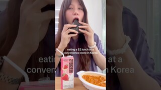 Eating a $2 Lunch at a Convenience Store in Seoul, Korea #asmr #conveniencestore #korea #seoul