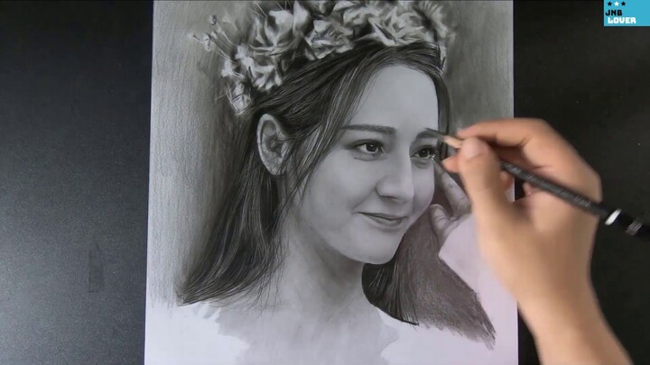 Vẽ chân dung Nữ Thần Kim Ưng Địch Lệ Nhiệt Ba 迪丽热巴 | JNB Lover