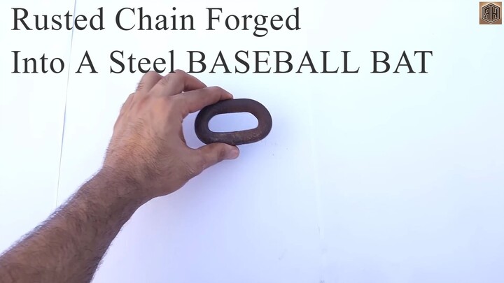 Rusted Chain Forged into a Steel BASEBALL BAT