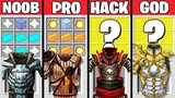 Minecraft Battle: SUPER ARMOR CRAFTING - Noob vs PRO vs HACKER vs GOD Challenge / Animation