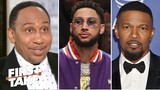 First Take | Jamie Foxx calls out Stephen A. Smith over "unfair" remarks about Ben Simmons