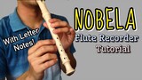 NOBELA- By Join The Club (Easy Flute Recorder Tutorial | Cover with Letter Notes)