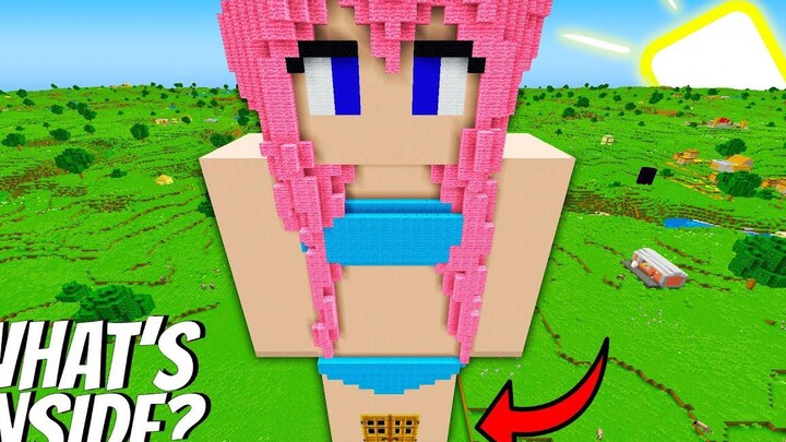 ฉันพบสาวที่ใหญ่ที่สุดที่มี SECRET PASSAGE ใน Minecraft! มีอะไรอยู่ข้างใน BIKINI GIRL
