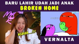 VERNALTA KARTUN PALING KOCAK - BARU LAHIR UDAH JADI BROKEN HOME !