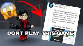 Playing This Game Can get you BANNED?! 😨