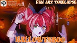Menggambar Hololive Kureiji Ollie fan art Halloween.