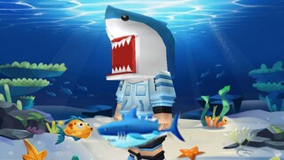 I BECAME A SHARK FOR A DAY!🦈🦈 SKYBLOCK BLOCKMAN GO