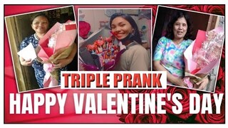 VALENTINES TRIPLE PRANK SURPRISED 😂💕 (Mga walang ka alam-alam 😂😂)