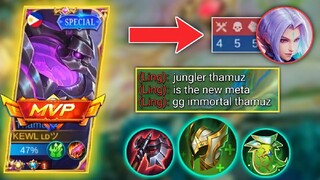 JUNGLER THAMUZ BEST BUILD AND EMBLEM IS HERE | BUFFED THAMUZ BEST BUILD 2022