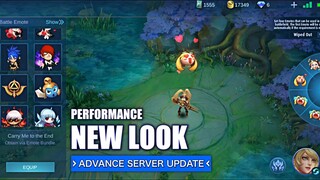 NEW LOOK ON PERFORMANCE AND ANOTHER ADV ITEM UPDATES | MOBILE LEGENDS