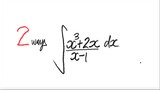 2 ways: integral ∫(x^3+2x)/(x-1) dx