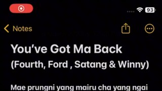 You've Got Ma Back - Lyrics [ Fourth, Ford, Winny & Satang ] - My School President ost.