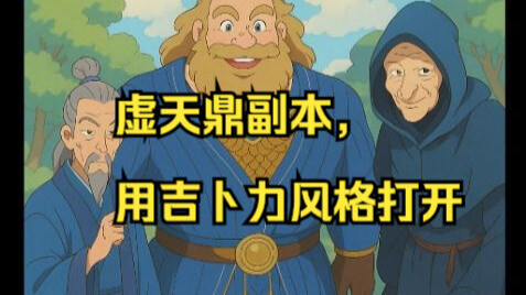 虚天鼎副本，用吉卜力风格打开